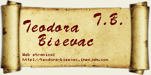 Teodora Biševac vizit kartica
